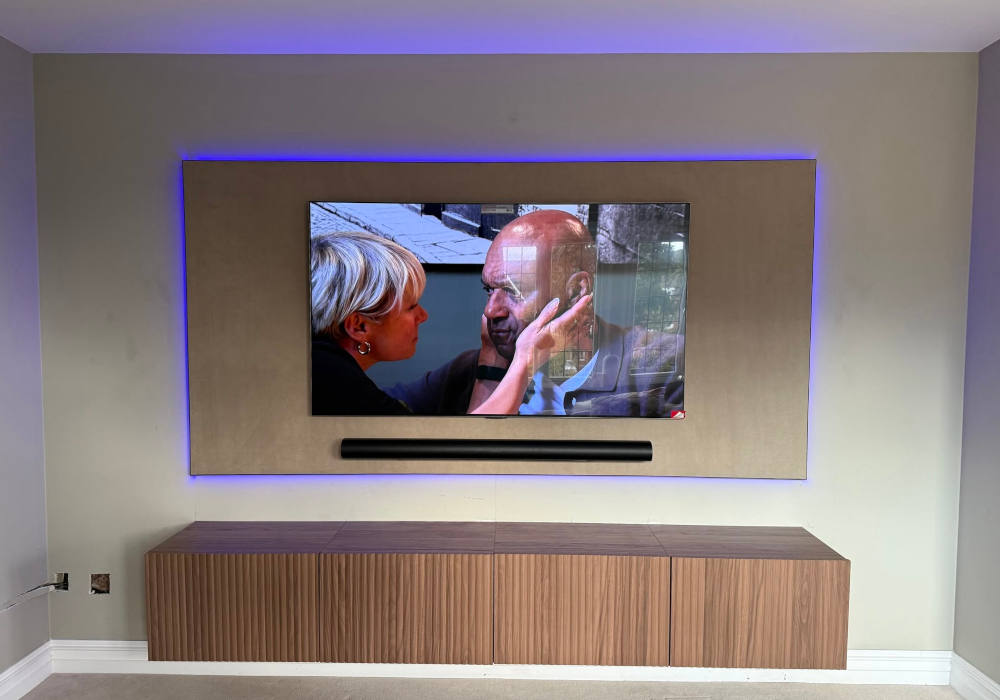 Media wall installation Sussex